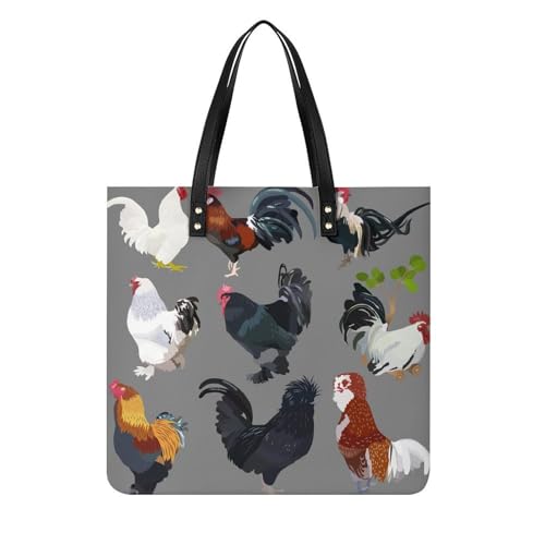 Sac shopping poulet dessin animé pour vos courses et sorties plage amusantes