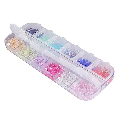 MUSISALY Nail Art Zubehör Fächer Acryl Dekorationen für UV Gel Acryl Nägel Maniküre und Handy Deko Geeignet für Nageldesign und Schmuckherstellung