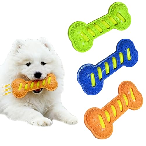 3 Piezas Juguetes Hueso para Perros y Gatos con Sonido