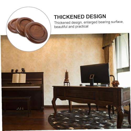 Patins pour pieds de piano à queue en bois synthétique 3pcs - 4