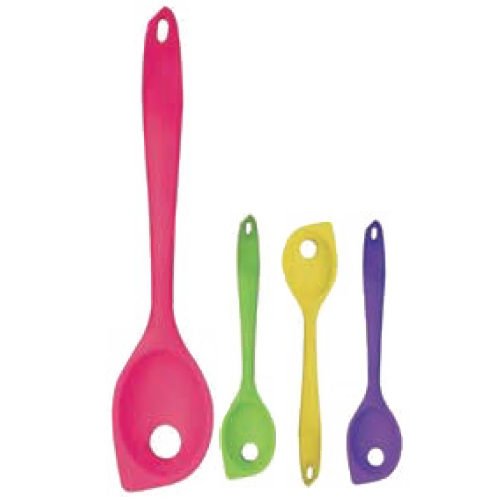 Imf Cuchara Perforada Silicona Fluor 27Cm. Colores Surtidos 1855.