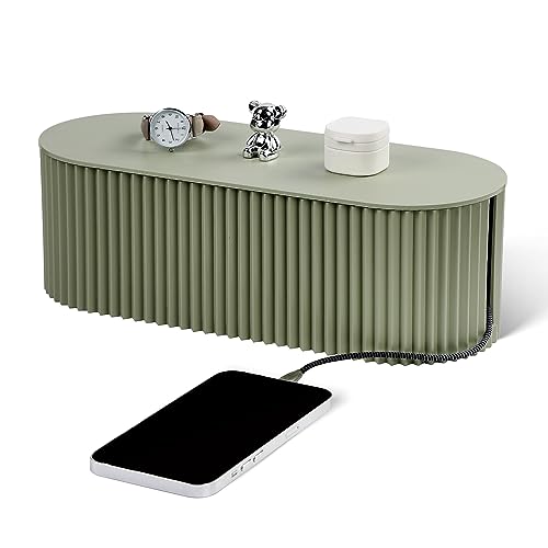 RAMFIYN Cable Management Box Large Cable Organizer Box for Power Strips, Surge Protectors, Chargers, Adapters, TV Computer Wires Cable Hider Organizer Box with Cable Ties?Wire Ties - Green