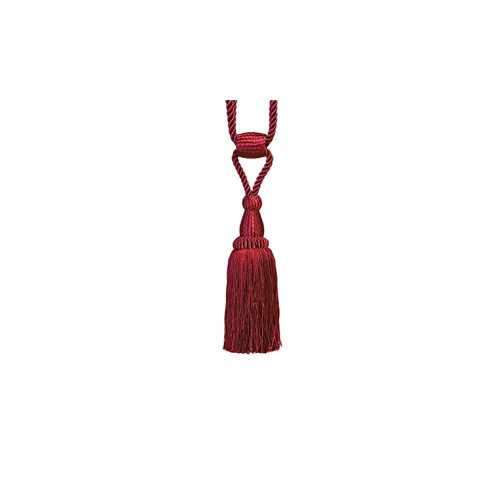 Tassel Window Curtain Tiebacks, Moveable Embrace, Set of 2 (Red)