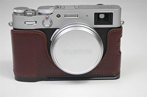 Zakao X100V Kameratasche, echtes Leder, halbe Öffnung unten, Holster, Kameratasche mit Handschlaufe, Schutzhülle, Tasche…