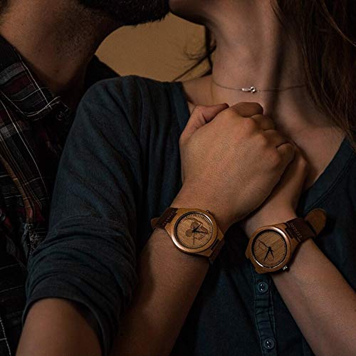 WONBEE orologi in legno di bambù da polso uomo con...