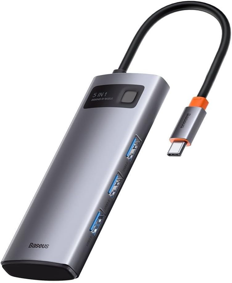 Baseus Hub Adaptörü 5in1 USB-C – 3X USB 3.0 + HDMI + USB-C PD