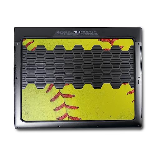 Image of MightySkins Skin Compatible with Alienware M18 R1 (2023) Full Wrap Kit - Softball Closeup | Protective, Durable, and Unique Vinyl Decal wrap Cover | Easy to Apply & Change Styles | Made in The USA