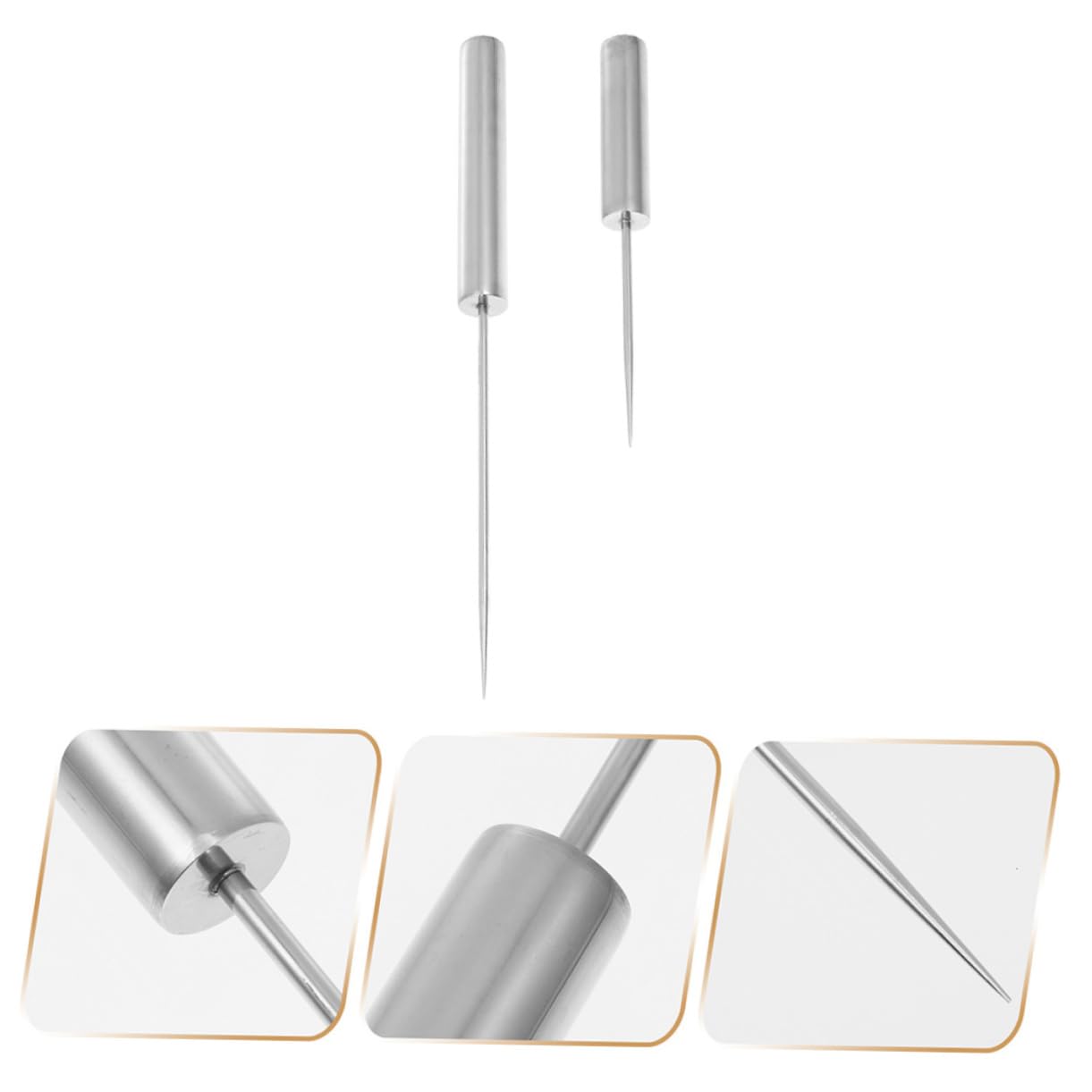ABOOFAN 2 Pz Rompighiaccio Strumento per Il Ghiaccio da Cucina Scalpello Freddo Tritaghiaccio per Uso Domestico Raschietto per Ghiaccio Mini Ghiaccio Silver Acciaio Inossidabile