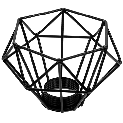 Image of Diamond Shape Wrought Iron Lampshade 3.74 Inch Metal Lamp Cover for Hanging Ceiling and Wall Lights Industrial Decorative Light Shade