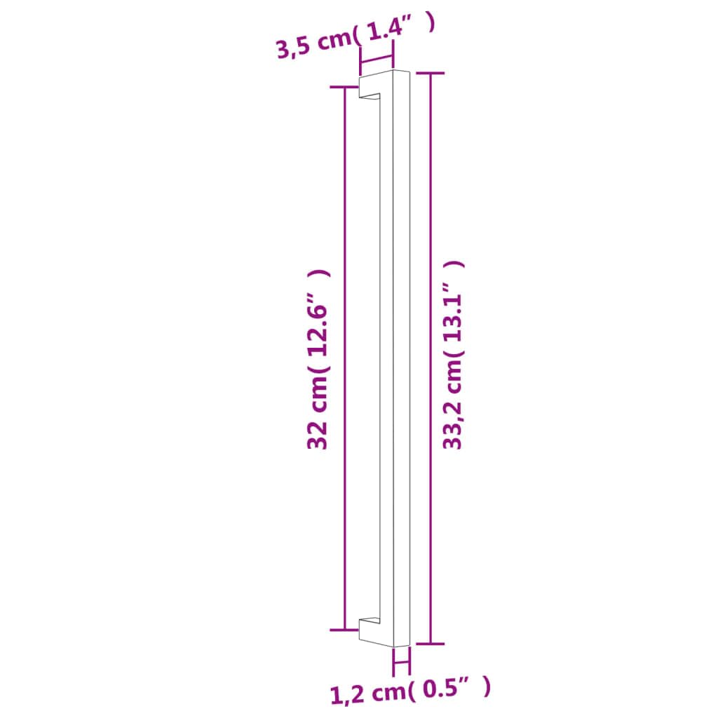 Möbelgriffe 10 Stück Golden Edelstahl 320 mm Schrankgriff für Schublade Küche Kommode Tür Griff Zubehör Modernes Design zum Renovieren und Upcycling