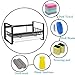 VANTEN Kitchen Sink Caddy Sponge Holder Organizer, Sink Tray Drainer Rack, Soap Dish Dispenser Brush Holder Storage Accessories - Countertop or Adhesive Wall Mount, Matte Black Stainless Steel