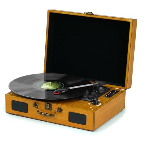 Amazon.co.jp: D&L SOUL レコードプレーヤー 木目調レトロデザイン 一