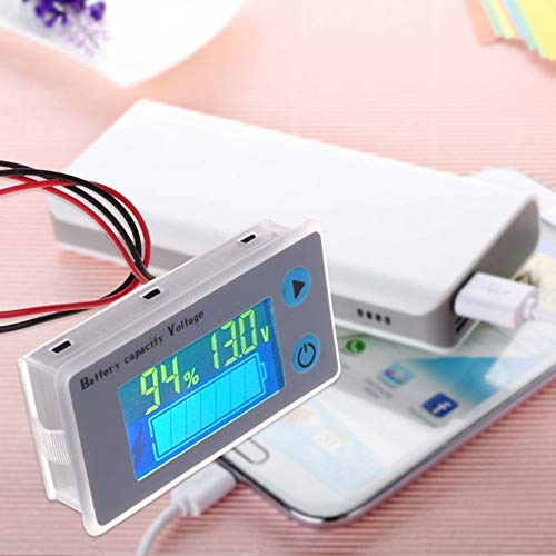 Multifunctional 10-100V Lcd Battery Capacity Monitor Gauge Meter Voltmeter With Temperature Display #TOP3