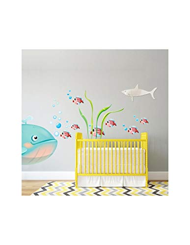 Sticker mer algues pour masquer les imperfections sur carrelage lisse
