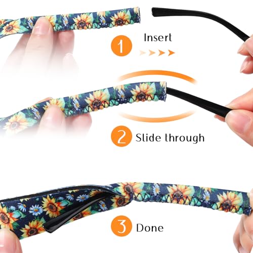 Image of Flutesan Sunglasses Strap Floating Neoprene Eyewear Retainer Anti Slip Adjustable Sports Eyeglasses Strap for Outdoors Sports