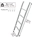 RV Bunk Ladder RV Bunk Bed Ladder Home Bedroom Lift Bed Dorm White Loft Ladders Metal Teens Kids Climb Ladders for Camper Truck Motorhome Car