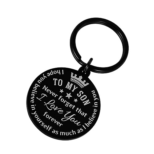 WOFASHPURET Stainless Keychain Motivational for Son Boys Keychain Children's Day Present