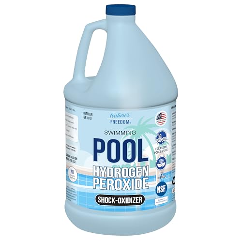 Natures Freedom Hydrogen Peroxide Swimming Pool and Spa Non-Chlorine Shock-Oxidizer (1 Gallon) NSF Listed