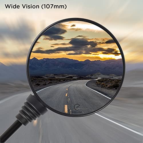 Evermotor Universal E9 Motorrad Roller Moped ATV Seite Rückspiegel Motorrad Spiegel Seitenspiegel M10 M8 Rechtsgewinde und Linksgewinde E-geprüft