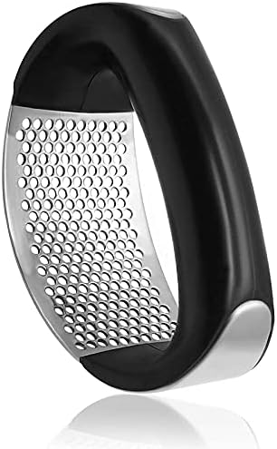 SFASTER Garlic Press Rocker, Stainless Steel Garlic Press, Rocking Garlic Press, Handheld Garlic Rolling Crusher Dishwasher Safe, Easy to Clean