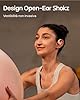 SHOKZ Cuffie Open-Ear OpenFit Air, auricolari Bluetooth wireless con microfono, con gancio auricolare Air, ricarica rapida, 28 ore di riproduzione, resistenza all'acqua IP54 per l'allenamento, Rosa