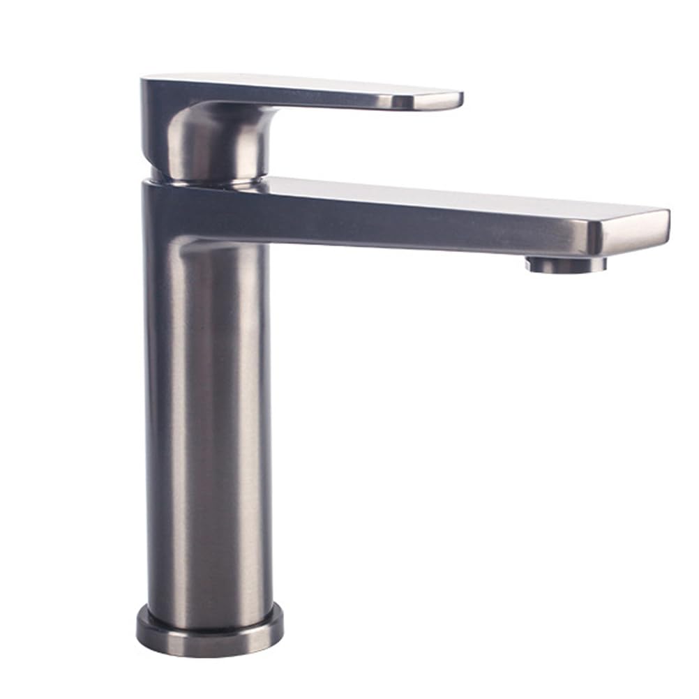 JRUIA Grey Kitchen Faucet, Stainless Steel Bathroom Faucet, Hot And Cold Water Supply, Washbasin Faucet, Modern Style
