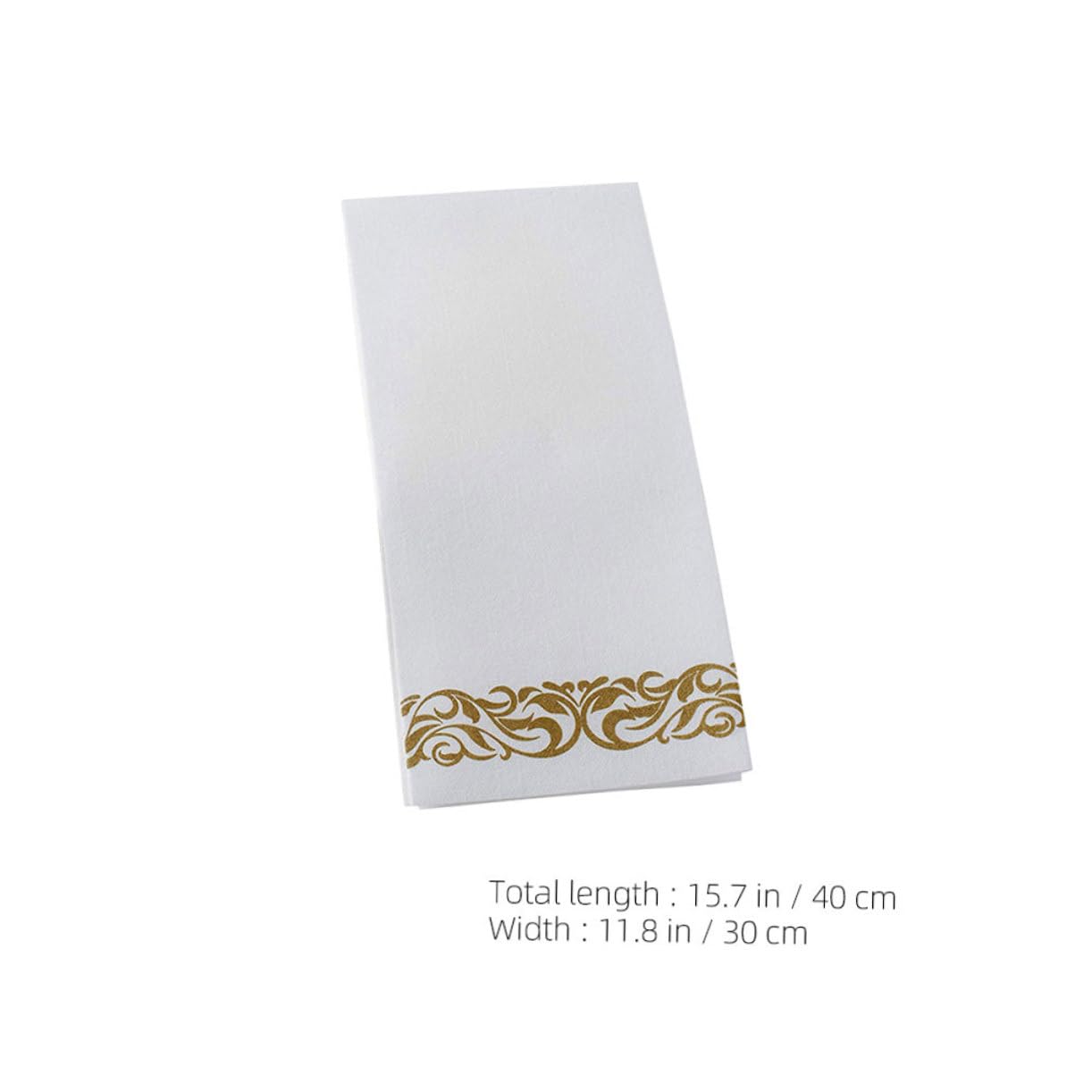 Tovaglioli Usa e Getta 50 Pezzi in Carta Bianca per Feste | Formato 40x30 Cm, Piega a 6 Strati, Stile Chic ed Elegante, per Banchetti e Intrattenimento Quotidiano