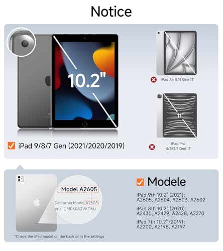 Image of SMARTDEVIL 2 Pack Screen Protector for iPad 9th /8th /7th Generation (2021 /2020 /2019, 10.2 Inch) with Easy-Install Tray[Military Grade Shatterproof]9H+ Hardness Tempered Glass, HD Clarity, Dust & Bubble Free