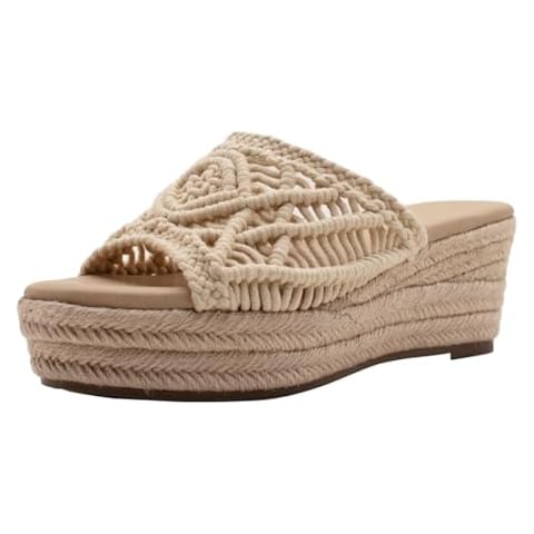 SBICCA Women's Eureka Flat Sandal, Natural, 9 Cover