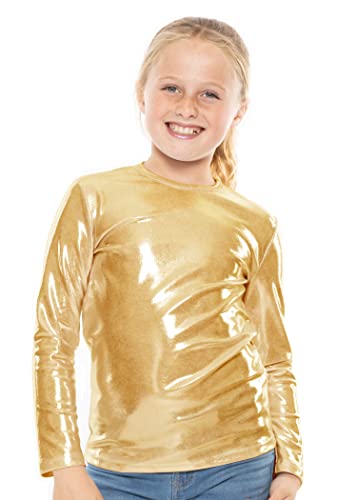 Image of Girls Long Sleeve Shirts | Soft Crew Neck Top | Short Sleeve | Long Sleeve Shirt Girls Size 2T - 16