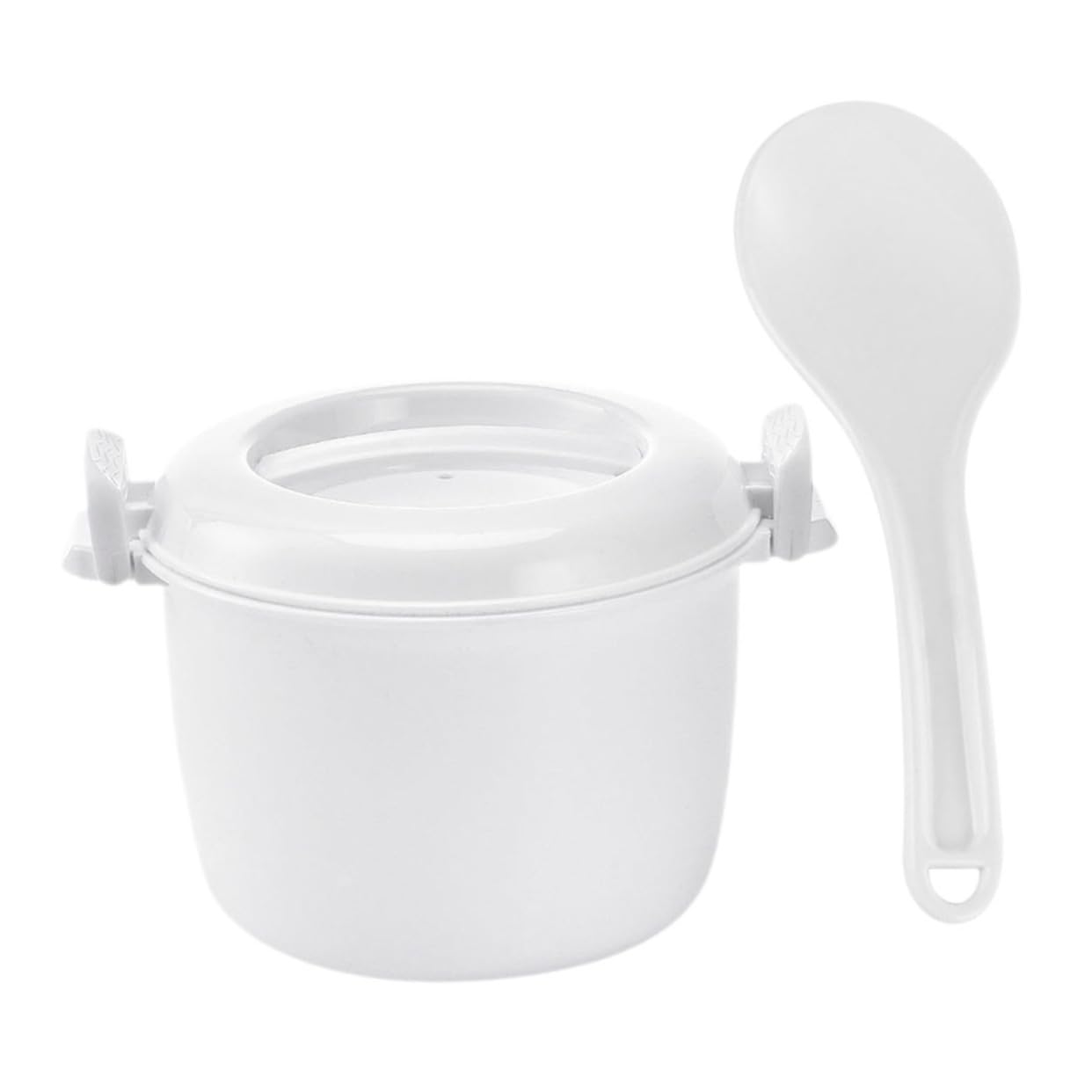 SHOWERORO Rice Cooker Cup Spoon Microwave Rice Maker for Soup Cereal Oatmeal Food Storage Container Bpa Compact Easy