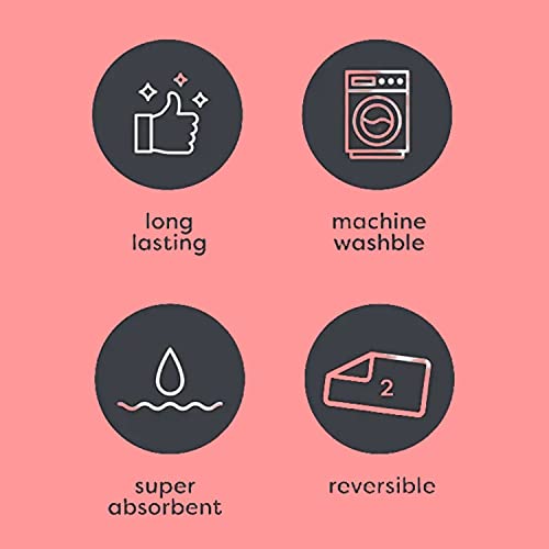 Image of Dish Drying Mat for Kitchen Utensils, Reversible Absorbant Cotton Checks Drying Mats, Washable, Counter top Cushion Pad Tableware, 46x61 Cms Red by Lushomes (18x24 Inches, Set of 2)