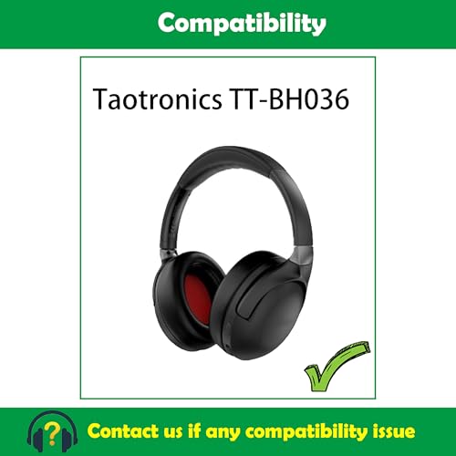Almohadillas de Cuero Suave de Repuesto para Auriculares Taotronics TT-BH036 SoundSurge 36 miniatura 2