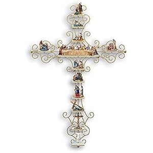 lefeindgdi Muur Opknoping Kruis Decor, Het Leven van Christus Collectie Display Cross Sticker Muursticker Religieuze Bijbel Accessoires en Christelijke Geschenken