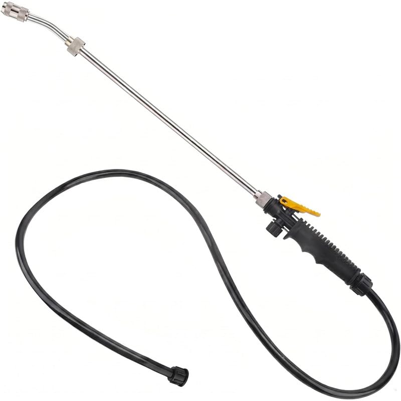 307479001 Replacement Trigger Wand with Hose for Ryobi Backpack Sprayer P2800 P2800A P2810 P2803 P2803A 18 Volt Stainless Steel Construction with Lockable Switch & Adjustable Nozzle 29 Inch
