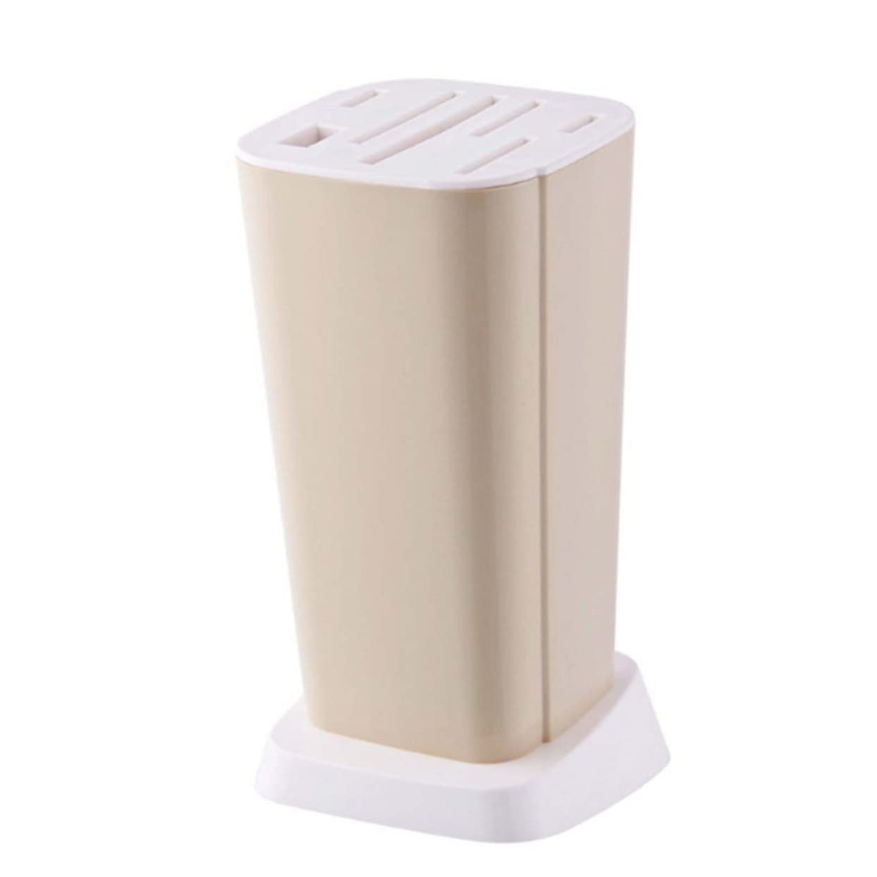 BESTYASH Creative Multi Function Kitchen Storage Rack Detachable Knife Holder with Multi Partition Design Rotatable Bottom for Easy Draining Material for Organizing