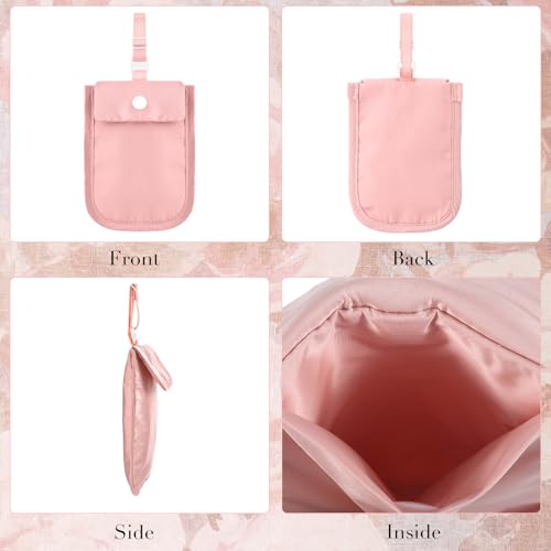 Image of Travel Pouch Undercover Bra Wallet Secret Stash Pocket with Adjustable Elastic Strap for Passport Valuables Pink