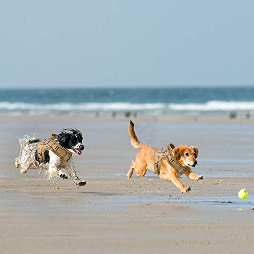 Tactical Dog Vest Harness, Outdoor Training Service Dog Vest Adjustable Military Working Dog Vest With Molle System And Rubber Handle #TOP1