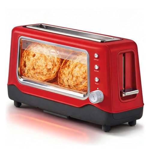 DASH Clear View Toaster - Compact Design with 7 Browning Levels