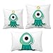 DIYthinker Universo y Alien Cyclops Monster Juego de almohadas de cojín para decoración del hogar