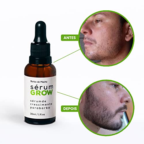 Serum Grow Tônico para Crescer Barba e Cabelo Barba de Macho