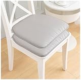 Set di 2 cuscini in pelle antiscivolo per sedie da pranzo, 43 x 40 cm, motivo a ferro di cavallo, morbidi e lavabili in lavatrice, perfetti per cucina e decorazione della casa