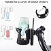 Universal Stroller Cup Holder with Phone Holder, Bike Cup Holder, Removable Bottle Holder 2-in-1 Cup Phone Holder for Baby Stroller, Wheelchair, Walker, Scooter, Fits Most Cups