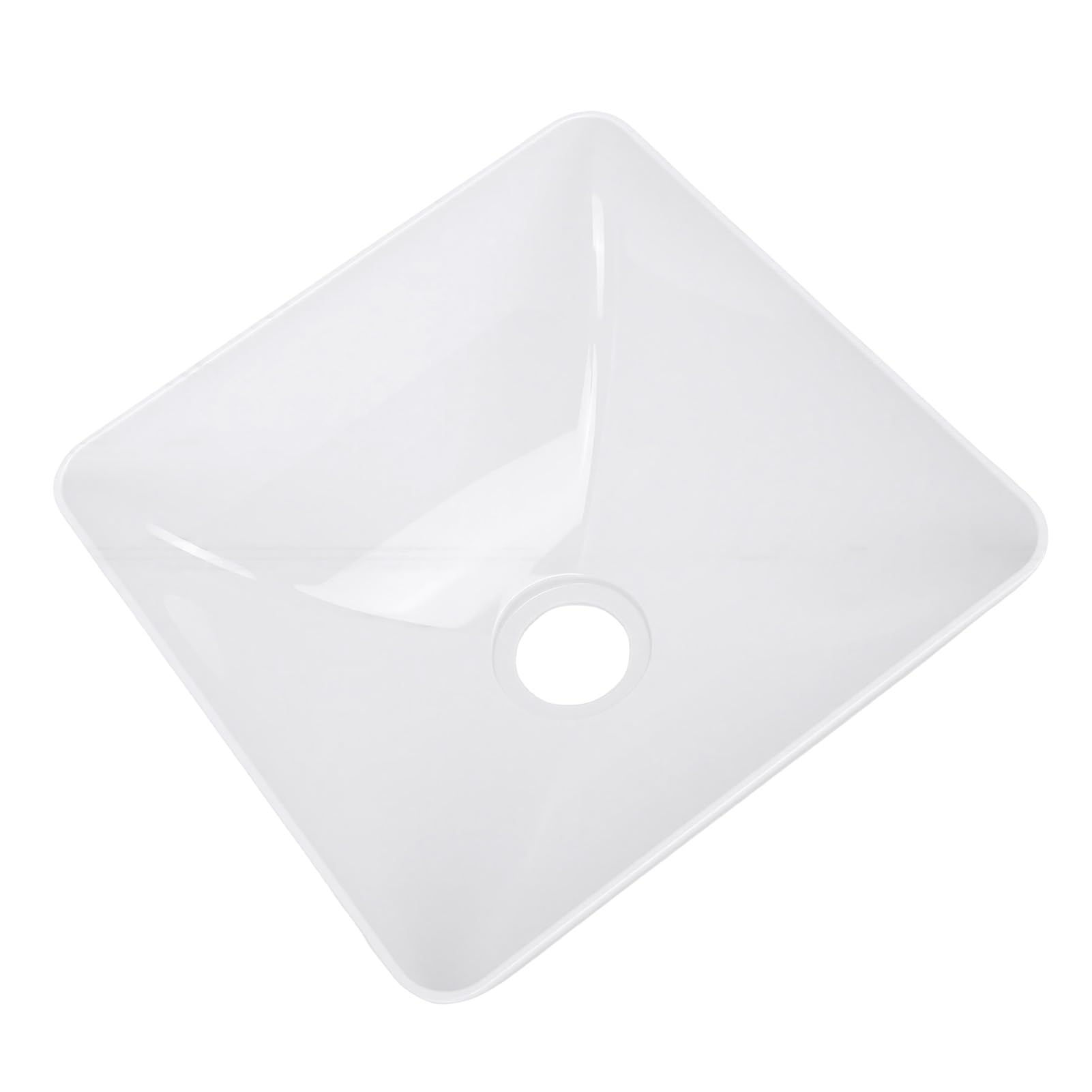 Zlew do łazienki do Samochodu Kempingowego, Kwadratowy Akrylowy Zlew Kuchenny Samochodu Kempingowego 11,3 X 11,3 X 5,6 Cala, Wpuszczany Uchwyt Blatu, Otwór Odpływowy 50 Mm, Umywalka