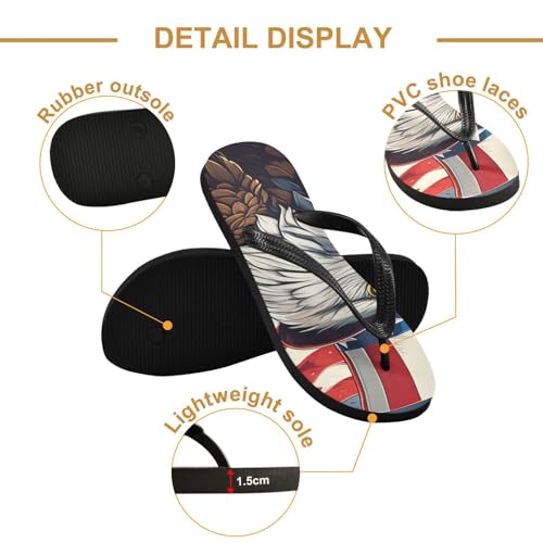 STAYTOP American Eagle Flip Flops Sandals of Men's & Women's,Sandals Beach Slippers Shower Slides2