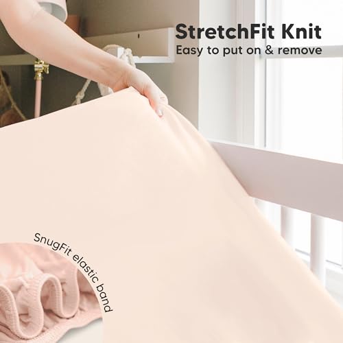 Image of KeaBabies 2-Pack Baby Crib Sheets for Boys, Girls, 52x28 Fitted (Cameo) | Viscose Derived from Bamboo, Toddler Bed Sheets Neutral, Fitted Crib Mattress Sheet for Standard Baby Bedding, Soft, Cozy