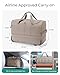 BAGSMART 40L Rolling Duffle Bag with Wheels and Handle, TSA Underseat Carry On Bags for Travel with Shoe Compartment, Pink