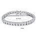 Gemsme 925 Sterling Silver 4mm Tennis Bracelets - 18K White Gold Plated 4mm Round Cut Cubic Zirconia Classic Tennis Bracelet for Women/Mom/Men, Size 8.5 inch
