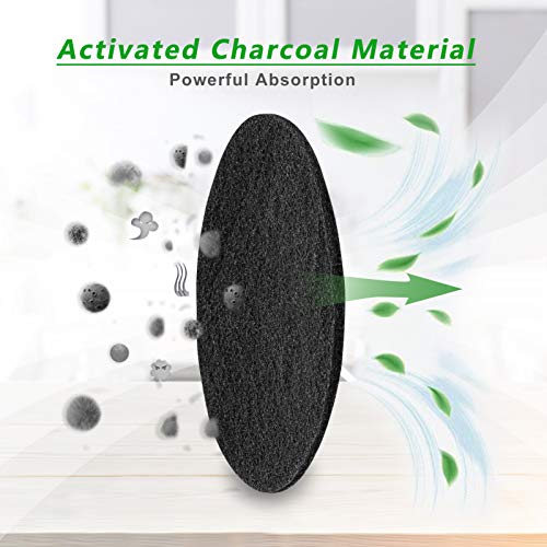 Activated Charcoal Filter Kitchen Compost Bin - 12Pcs Replacement Charcoal Filters Countertop Compost Bucket for Kitchen Countertop - Garbage Pail Odor Control Activated Carbon Adsorption Refill Set