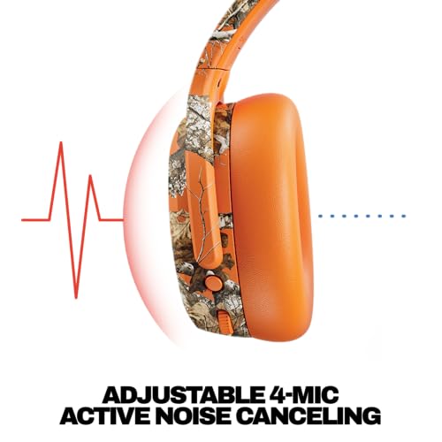 Image of Skullcandy Crusher ANC 2 Wireless Over-Ear Bluetooth Headphones with Multi-Sensory Bass, Active Noise Cancelling, Up to 60 Hours Battery, Microphone for iPhone Android - Realtree Edge Colors Hazard